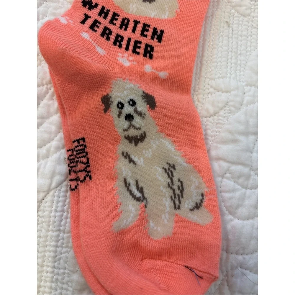 Foozy's Canine Collection Wheaten Terrier Socks Women SZ 9-11 Poly Blend New